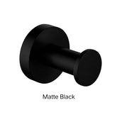CENTRO Round Robe Hook in Chrome, Matte Black, Brushed Gold, Brushed Nickel & Gunmetal Grey